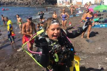 Nueva limpieza de los fondos marinos de Tufia (Foto TA)